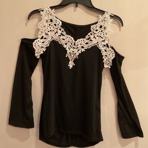 Boutique cold shoulder top.